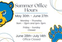 Summer office hours